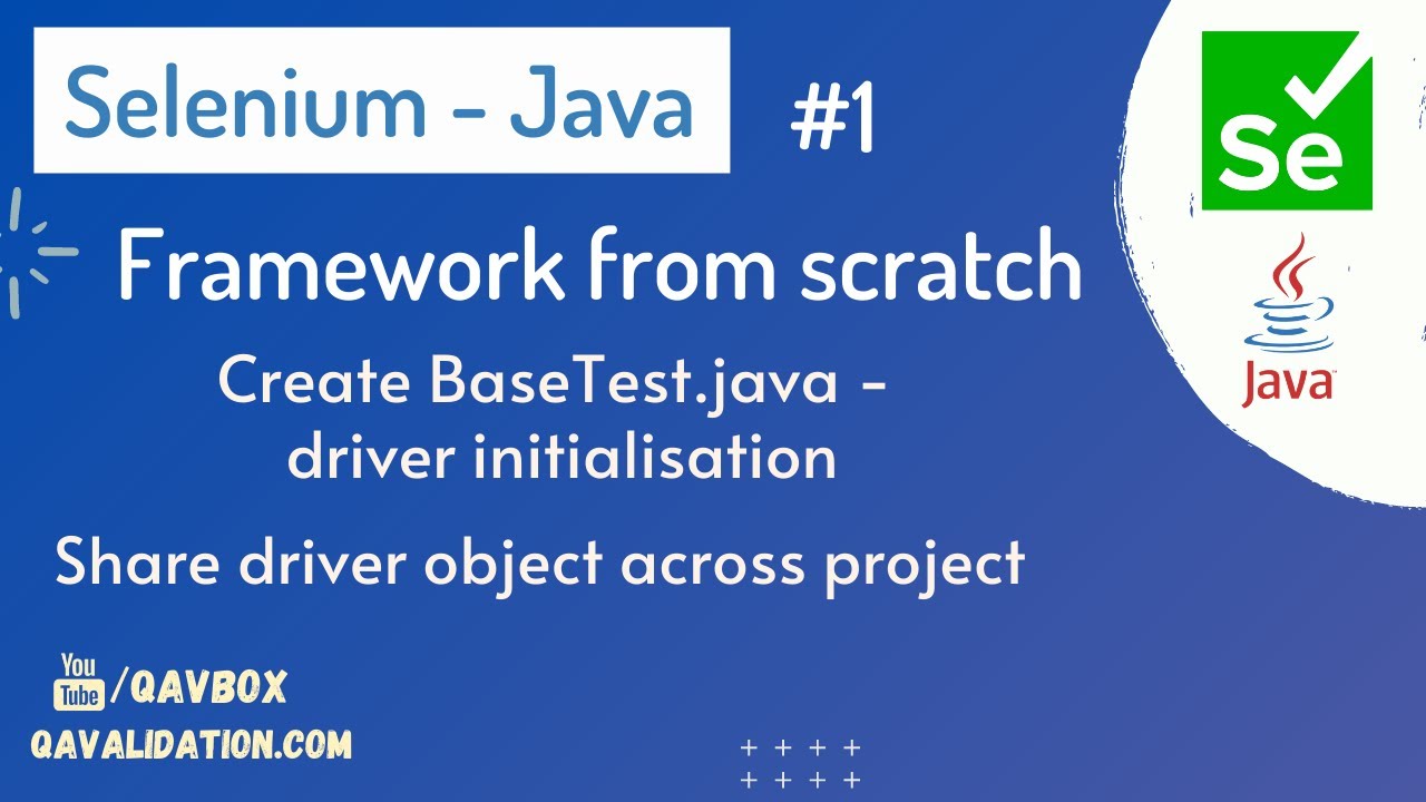 Framework#1 - BaseTest to handle browsers & share driver object across ...