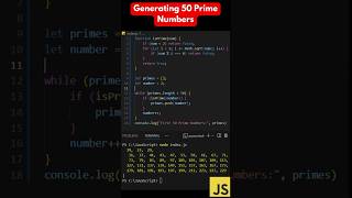 #4: Generate the First 50 Prime Numbers in JavaScript! 🚀 Wealth