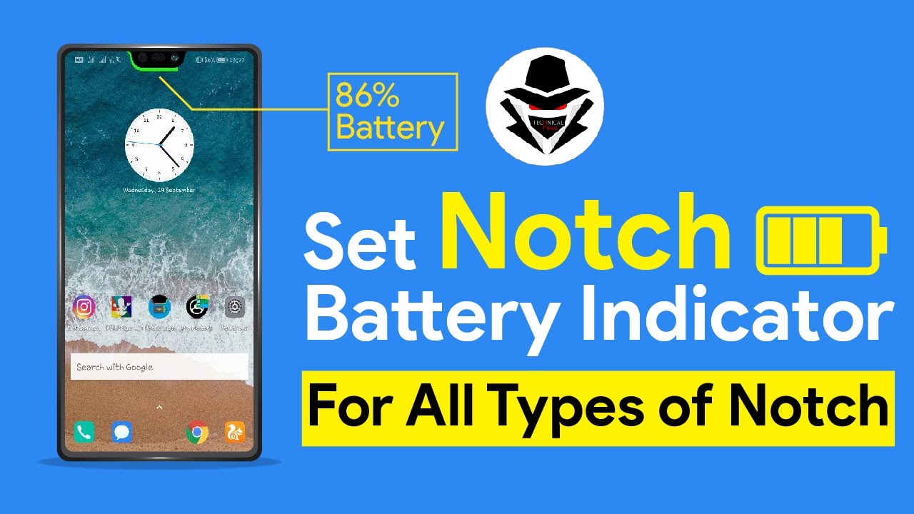 Set Camera Notch As Battery Indicator | Show Battery Level on Notch