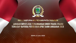RAPAT PARIPURNA III DPRD KABUPATEN PASURUAN