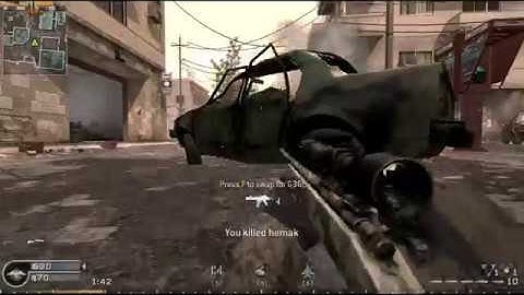 1 V 20 noob Bots | COD4| Sniper Gameplay