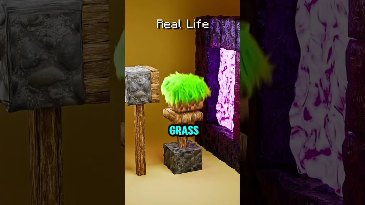Minecraft Iron Golem VS Villager And Girl Satisfying 3D Fluid Simulation