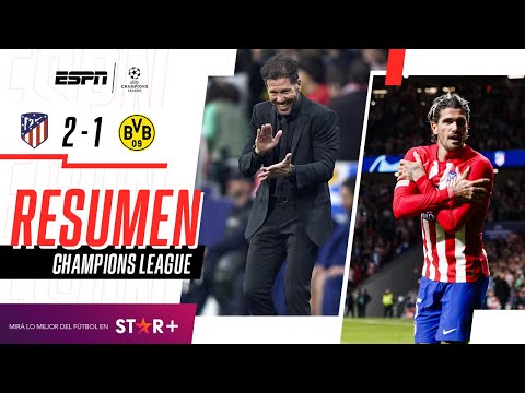 ¡CON GOL DE DE PAUL, EL ALETI SUFRIÓ Y SE QUEDÓ CON LA IDA! | Atl. Madrid 2-1 B. Dortmund | RESUMEN