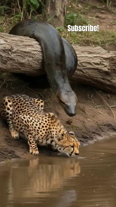 Anaconda Goes For Cheetah with Nerve Damage! #wildlifephotography #cat #lion #tiger #snake #zoo