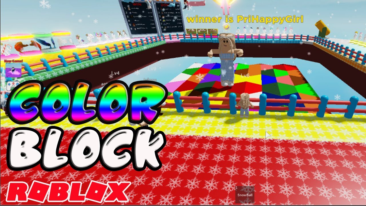 Roblox SENDO PRO NO JOGO DAS CORES (Color Block) YouTube