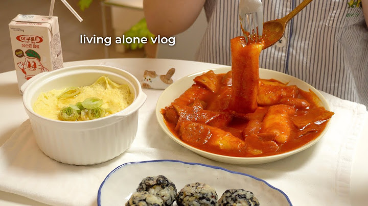 vlog | 자취생 첫 번째 레슨, 맛있는 건 나만 먹기 | 라이스페이퍼 떡볶이, 텃밭채소 비빔국수, 대만 카스테라 홈베이킹 등