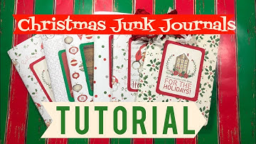 Simple Christmas Junk Journals ✨🎄✨ TUTORIAL | Using up a collection pack