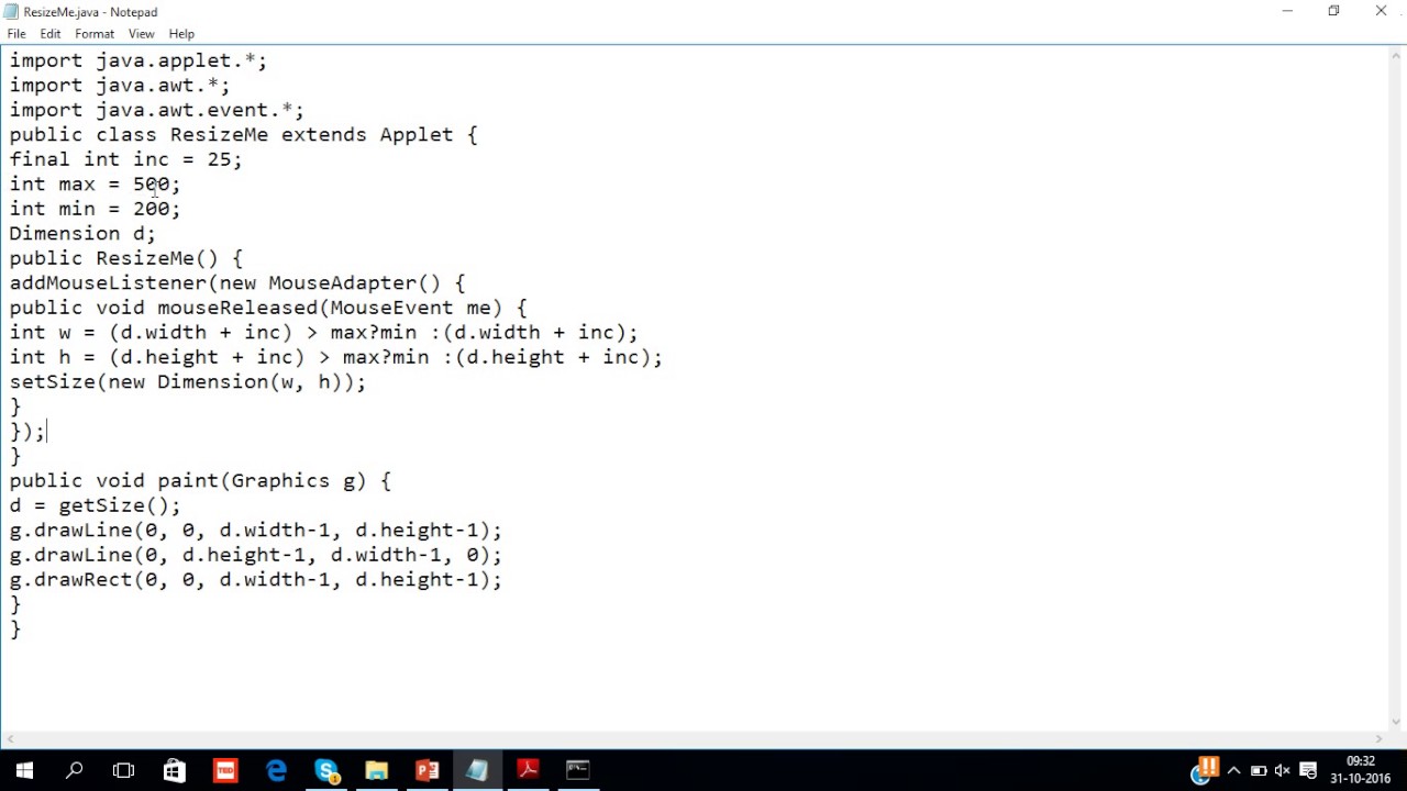 Abstract window toolkit - resizing graphics in applet