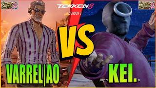 T8 Season 3 ▰ VARREL AO (VICTOR) VS KEI (LEE)【Tekken 8 High Level Gameplay】