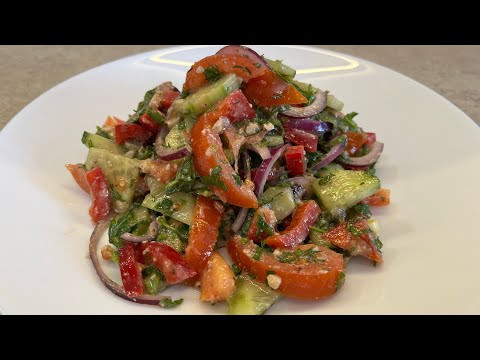 Салат с ореховой заправкой/salad with nut dressing/салат без майонеза