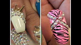 bling nail diamond designs
