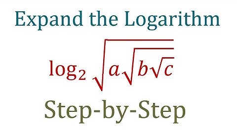Expand a Logarithm That Involves Multiple Radicals - Step-by-Step