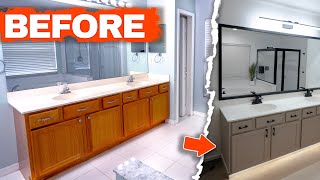 Watch Me Transform This Bathroom On A Budget Huge Difference
