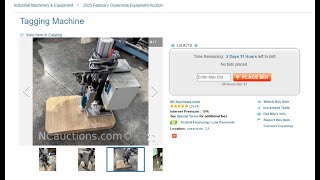 Auction for Working Tendrefs Tagging Machine TFS-201 Foot Switch NCauctions.com