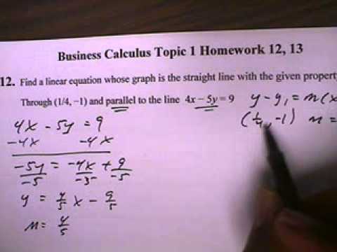 business calculus homework