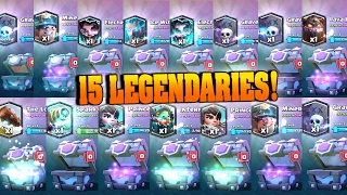 15 LEGENDARIES IN A ROW! 2 LEGENDARY CHESTS! Clash Royale - Best Legendary & SM Chest Opening!