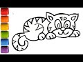 How to draw a cute tiger| easy drawing and colouring ||colouring pages#15