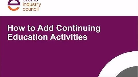 How to Add Continuing Education Credits
