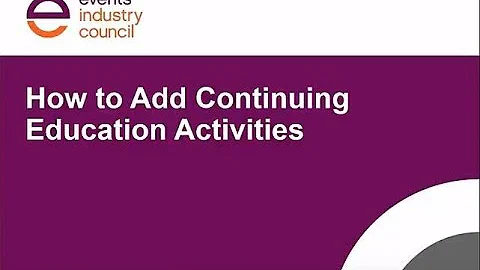How to Add Continuing Education Credits