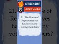 2023-2024 U.S CITIZENSHIP TEST, Civics Test (QUESTION 21) Naturalization #youtubeshorts