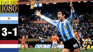 Argentina 3-1 Netherlands world cup 1978 Final | Full highlight | 1080p HD - Kempes