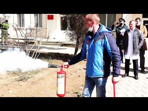 Тренировка по организации эвакуации при пожаре в санатории Пирогова