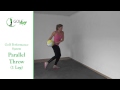 Golf power exercise  parallel throw 1 leg