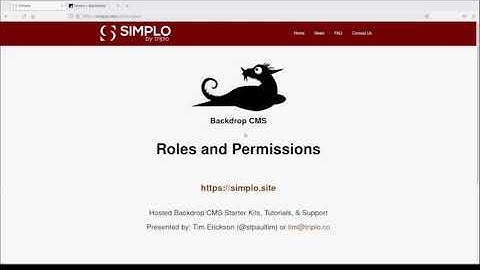 Backdrop CMS: Roles and Permissions