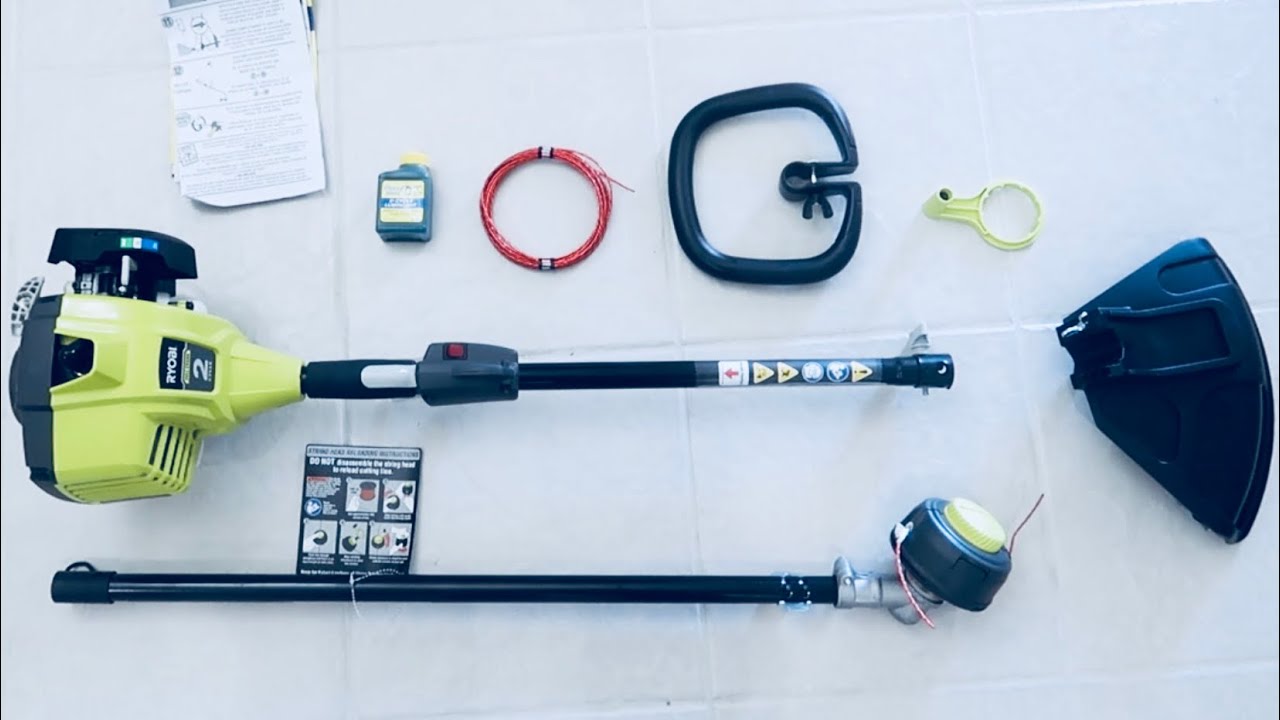 Ryobi Gas Trimmer Review Tutorial And Unbox Youtube