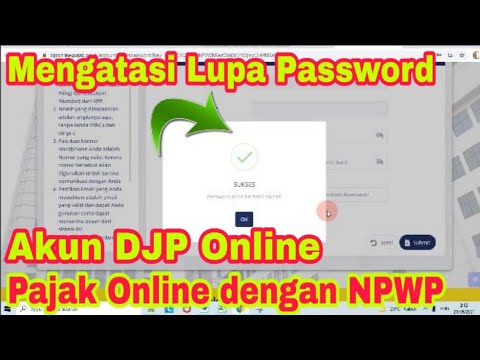 Cara Mengatasi Lupa Password DJP Online Direktorat Jenderal Pajak di djponline.pajak.go.id