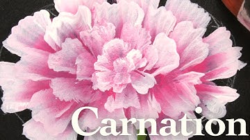 Carnation flower painting tutorial for beginners |One stroke( in 2 minutes )