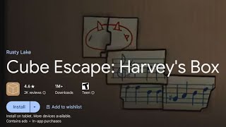 cube escape - harvey's box