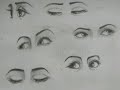How to draw eyes in different  angles. Easy way |Liquid Rainbow Arts