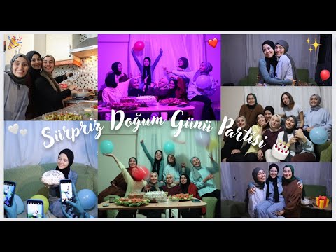 Sürpriz Doğum Günü Partisi 🥳🎉🎈 az kalsın ev yanıyordu || 4 katlı doğum günü pastası 🎂