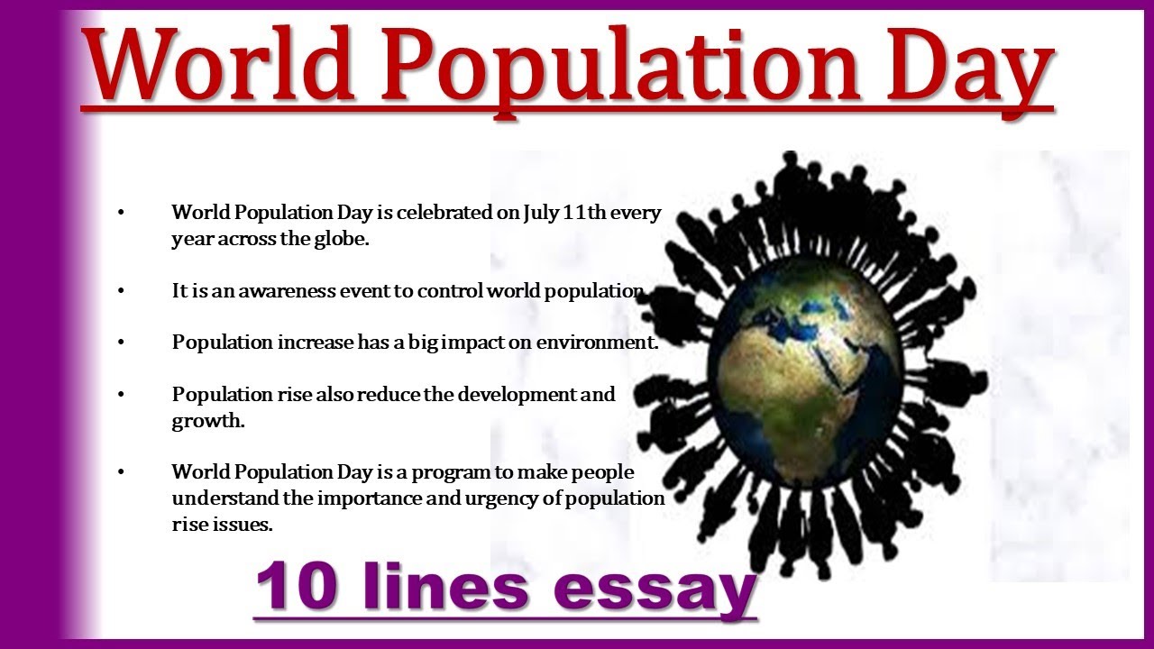 world population day essay for class 8