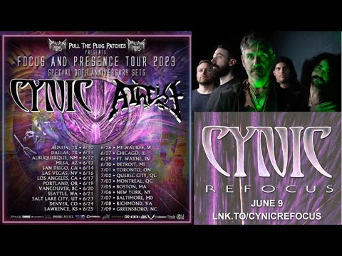 Cynic and Atheist North American Tour, Cynic to play Focus in full! + Refocus reissue!