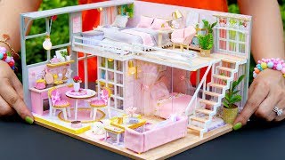 Today, i will show 5 diy miniature dollhouse rooms: two bedrooms, a
kitchen/dining room, living room and bathroom/toilet. hope you all
enjoy!