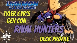 Digimon TCG // ENG BT13 //GEN CON Regional 18th Place Hunters Deck Profile