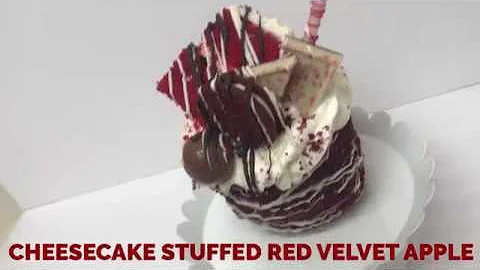 Cheesecake Stuffed Apples - Red Velvet