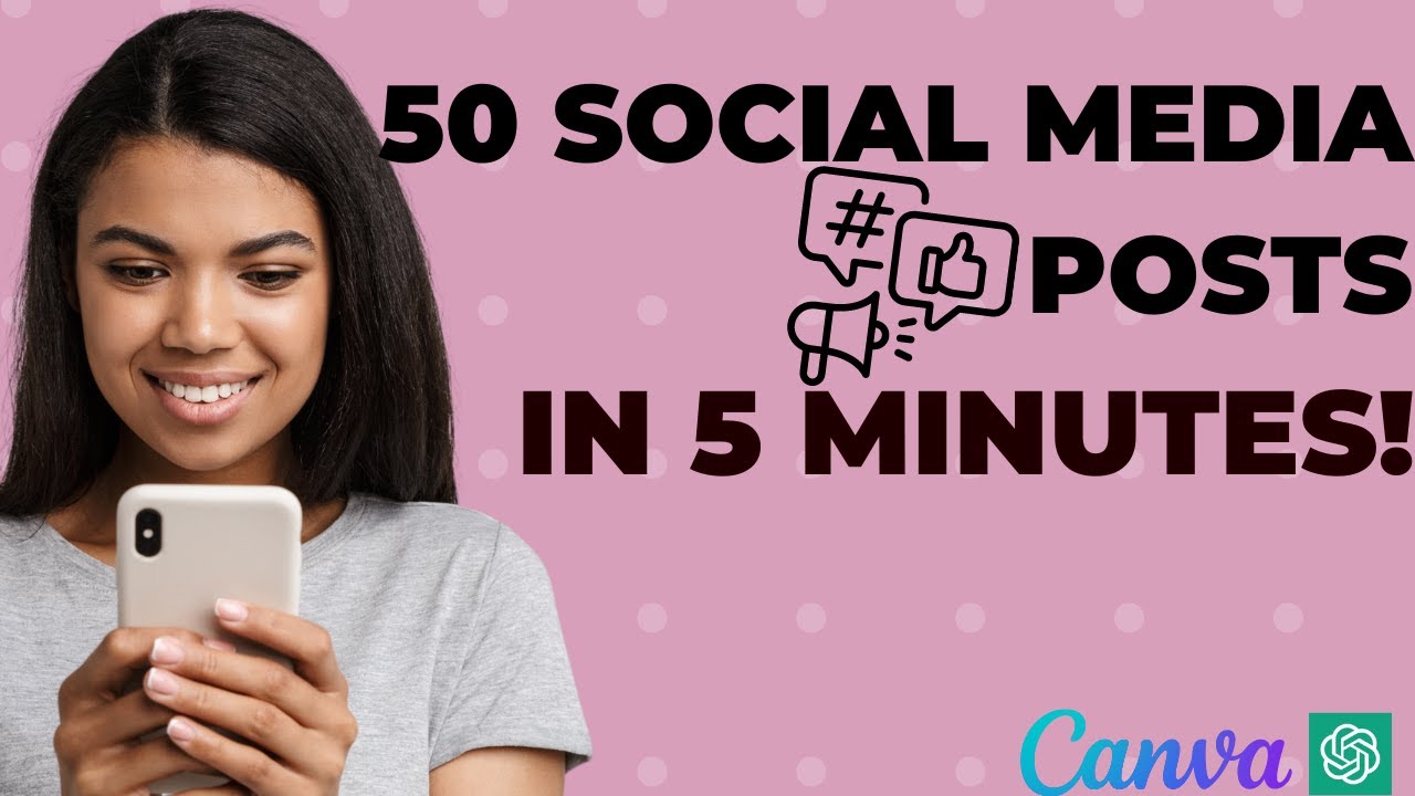 Make 50 Social Media Posts in 5 Minutes Using AI; Chatgpt Social Media ...