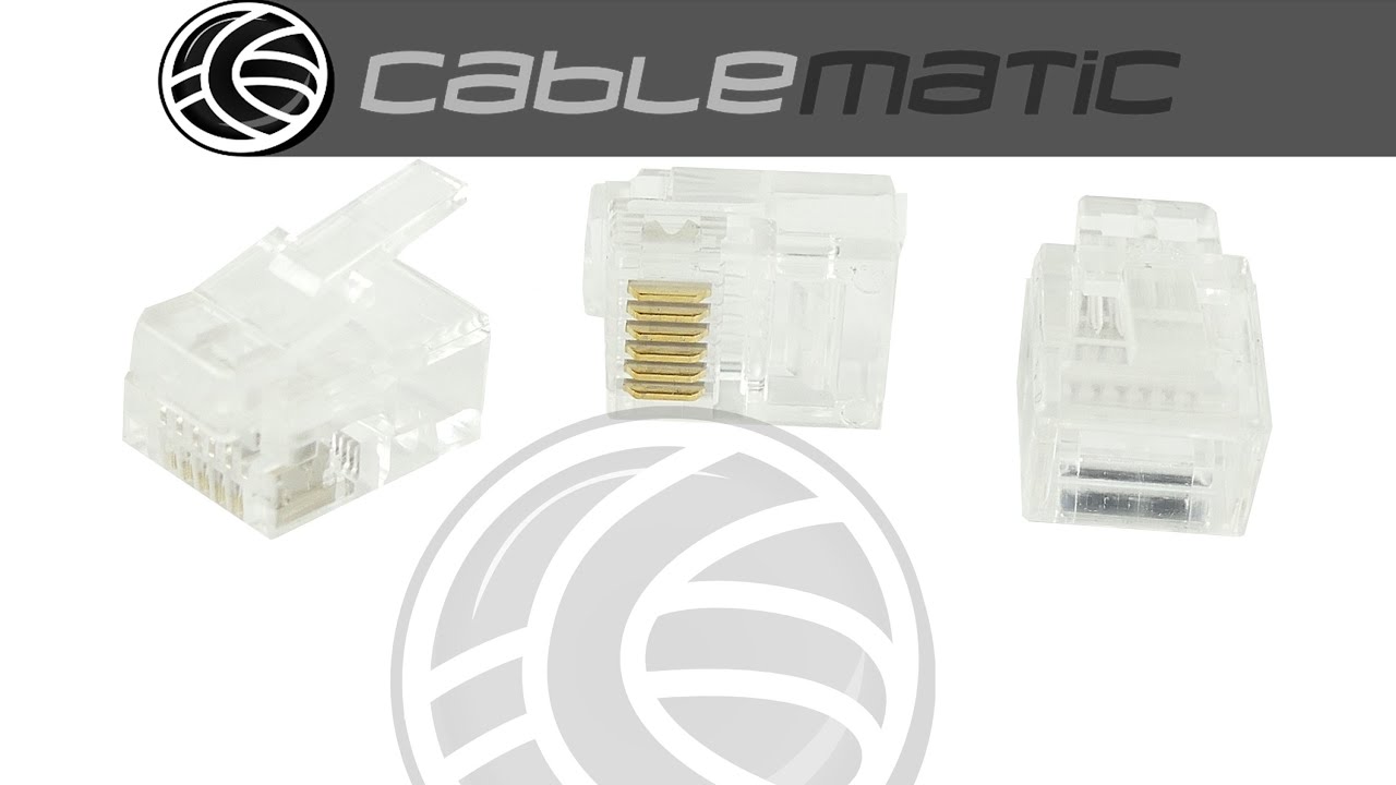 Conector telefónico RJ12 macho 6P6C para crimpar distribuido por ...
