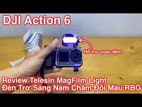 🎥 Review đèn trợ sáng Telesin MagFilm Light dành cho DJI Action 6 và túi Telesin Medium Storage Bag — Video review, click xem trên YouTube
