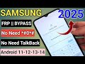 New Secret 2025 | All Samsung Frp Bypass Android 11/12/13/14 No Need PC - No Need TalkBack