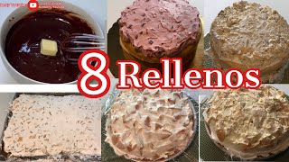 8 RELLENOS FÁCILES y deliciosos para PASTELES / Rellenos fáciles y rapidos para Tortas o bizcochos