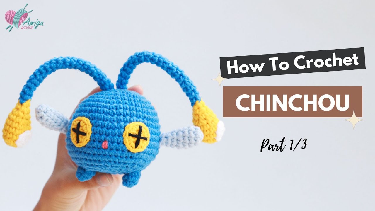 #349 | Amigurumi Chinchou (1/3) | How to crochet Pokémon amigurumi | Free pattern | AmiguWorld