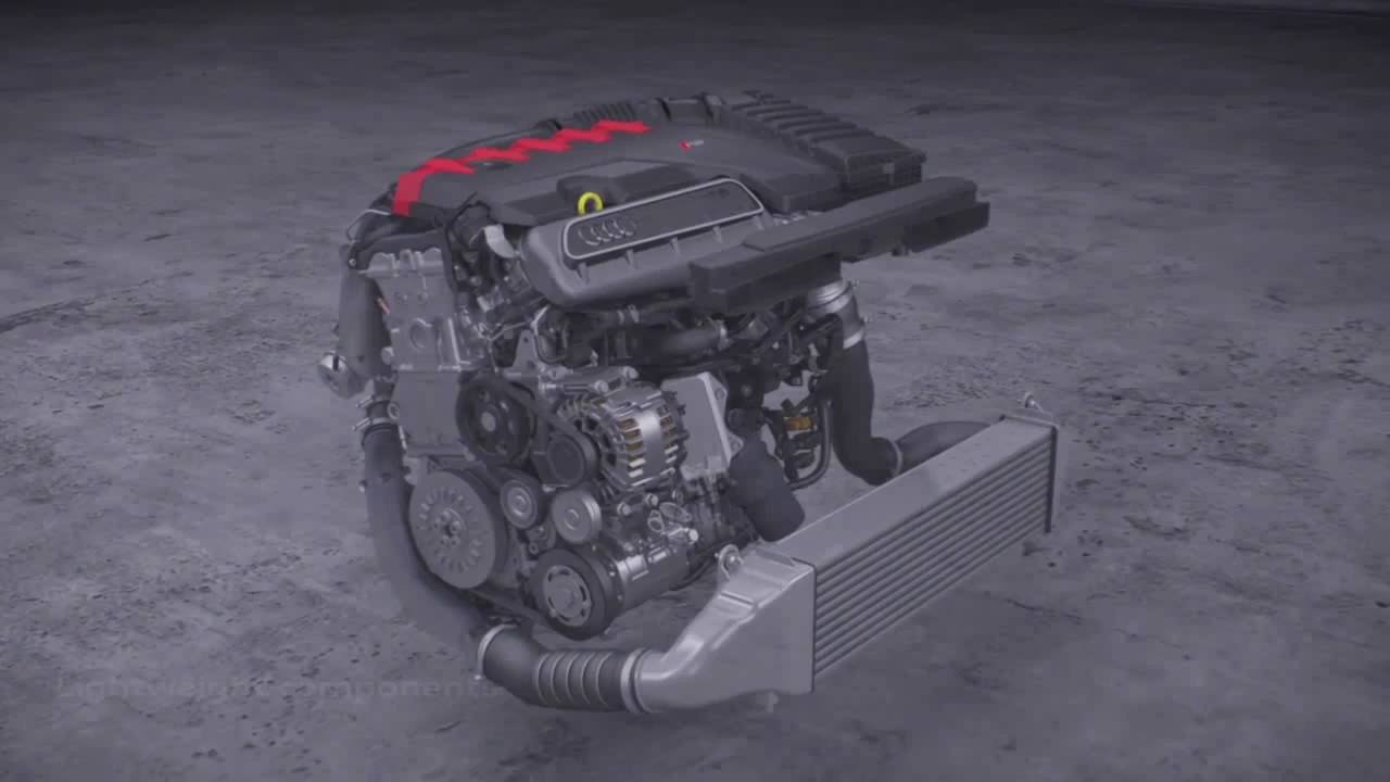 Audi 2.5 TFSI inline five-cylinder engine animation - YouTube