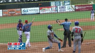 Chicago Cubs Topp Prospect Brennen Davis Defensive Skills Throws Out A Runner At Home From Outfield
