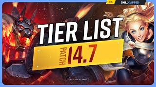 NEW TIER LIST for PATCH 14.7 - League of Legends by Skill Capped Challenger LoL Guides 220,230 views 1 month ago 14 minutes, 30 seconds