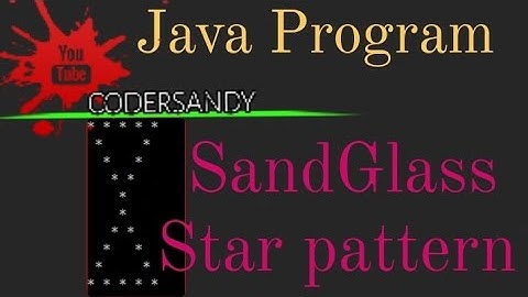 Print SandGlass star pattern program in java l #sandglassstar#CoderSandy0#trending #shorts #java