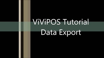 ViViPOS Tutorial Data Export